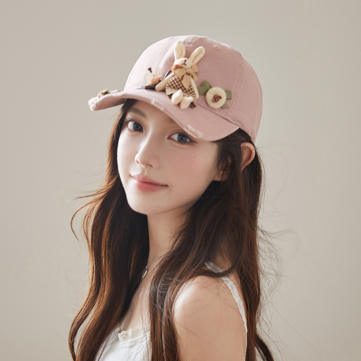 林小橘纯棉棒球帽可爱百搭显脸小