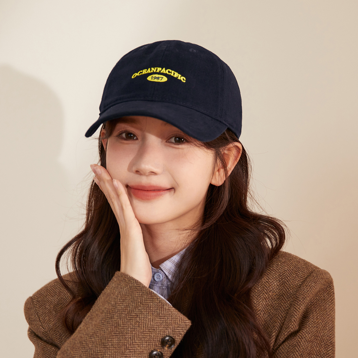 林小橘棒球帽韩系百搭宽檐显脸小