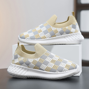 ABC IM儿童运动鞋网面透气男童鞋一脚蹬6到12岁休闲鞋女童鞋网鞋