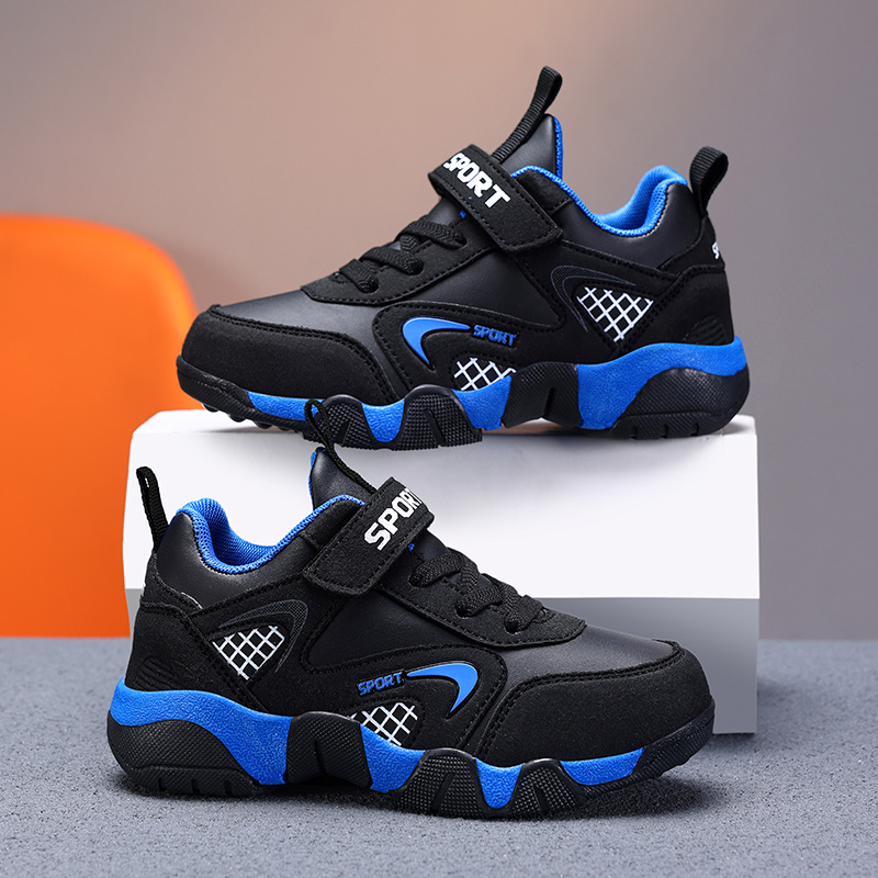 ABC IM童鞋男童鞋儿童运动鞋皮面跑步鞋小学生6到12岁男孩休闲鞋