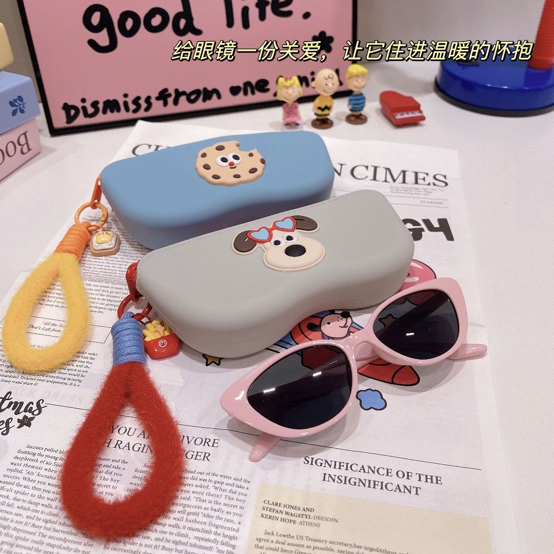可爱撞色眼镜袋墨镜盒太阳镜保护套收纳包旅行便携手提硅胶眼镜盒,ZIPPO/瑞士军刀/眼镜,眼镜袋,淘宝优惠券,粉丝福利购,淘宝优惠卷