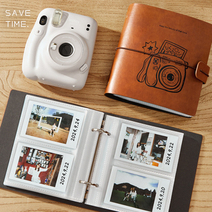 拍立得相册两宫格4寸迷你相册富士相纸专用收纳册明星照片收纳册