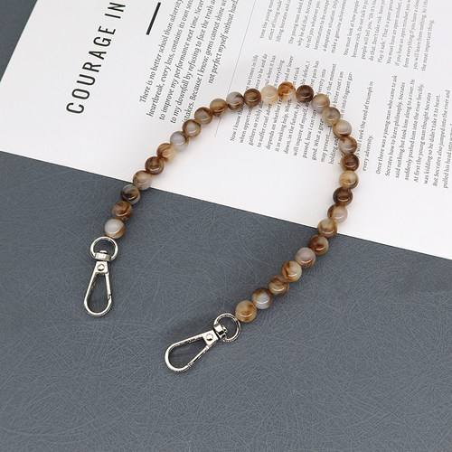 豹纹斜挎链单肩包肩带斜背包链子