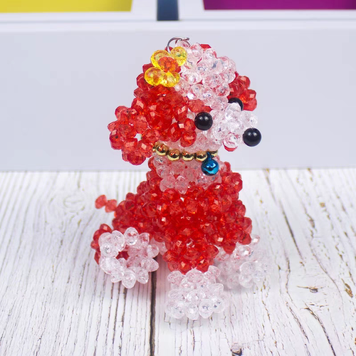 手工串珠成品狗狗穿珠玩具挂件