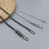 包链条DIY金色电镀珍珠链银色金属链子延长链斜跨包带小众手提链