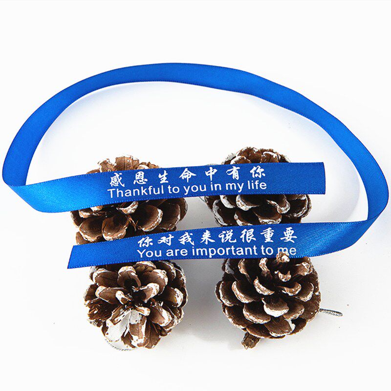 手腕蓝丝带缎带应援感恩公益蓝丝带感恩活动丝带蓝彩带可定制logo