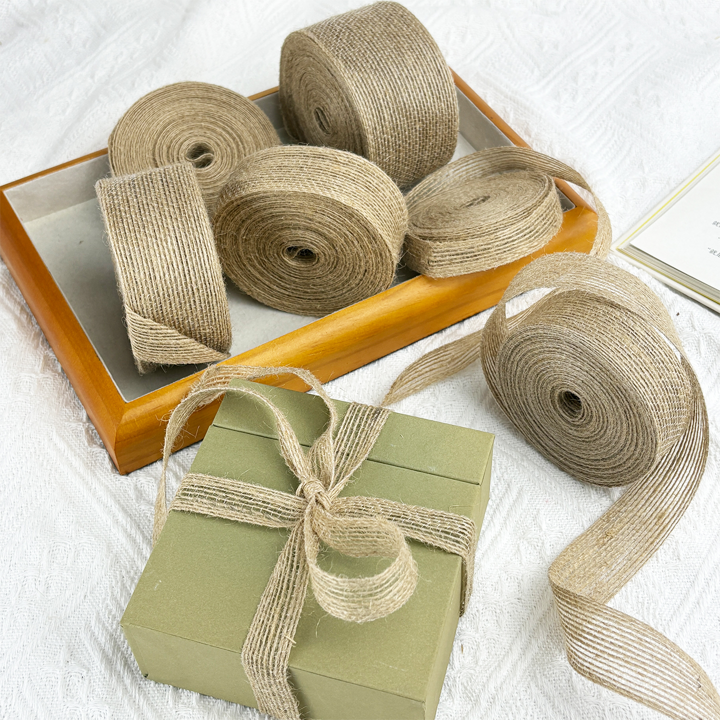 麻绳鱼丝带复古绳礼盒丝带