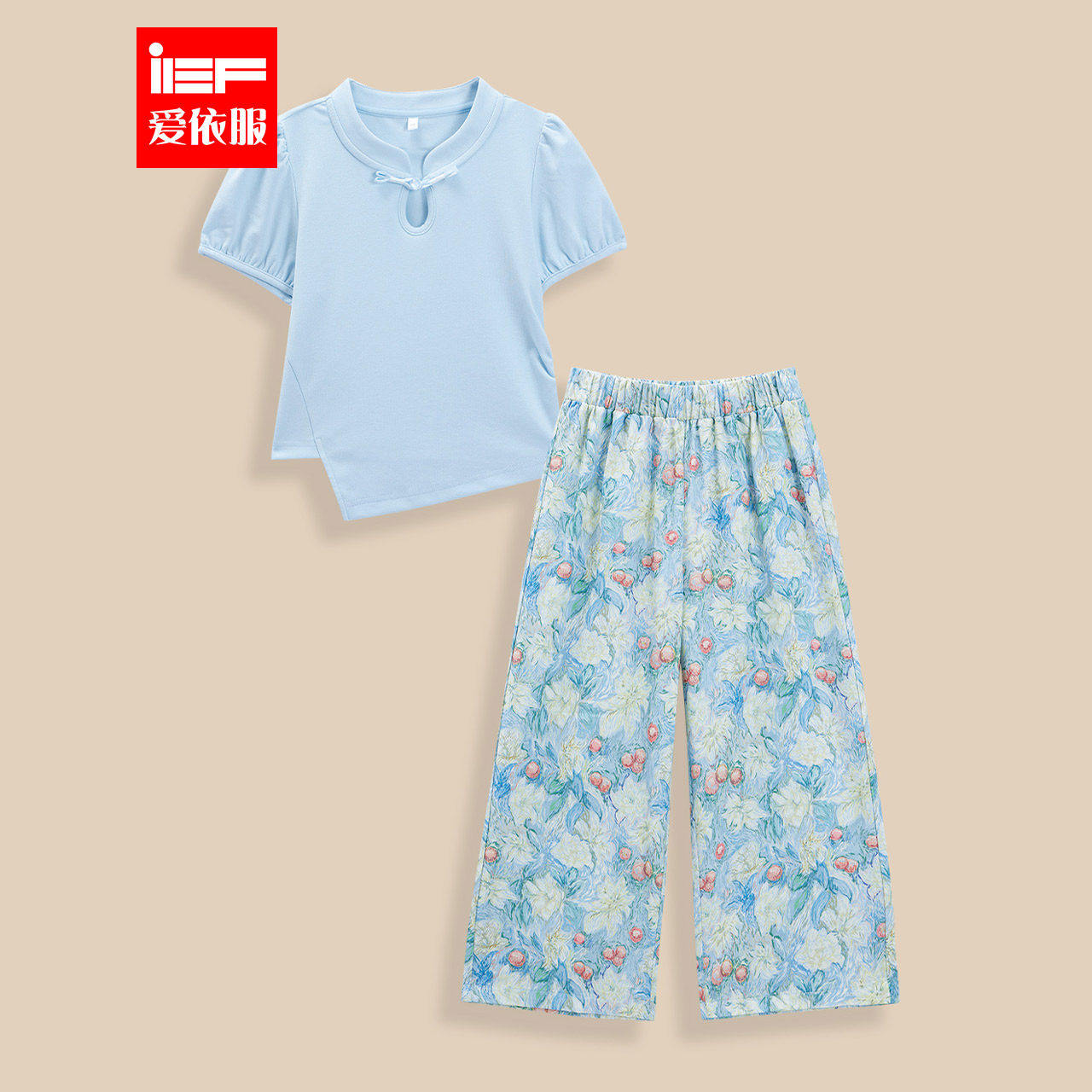 MINIIEF【爱依服童装】2025夏季新款韩系风时尚洋气女童上下套裤