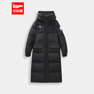 时尚 IEF 美式 新款 休闲运动风高个子保暖羽绒长外套 爱依服2025冬季