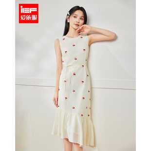 甜美淑女风气质感通勤背心长裙 IEF 爱依服裙子2025夏季 新款 法式