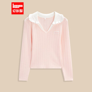 IEF/爱依服2026春季新款法式甜美温柔小女人气质修身显瘦毛织上衣