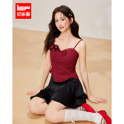 IEF/爱依服2026夏季新款韩系甜美纯欲性感小女人气质修身吊带上衣
