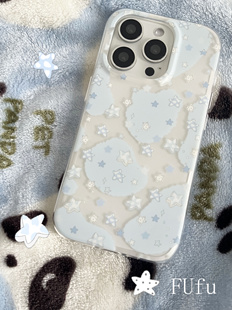 蓝色星星原创手机壳【福禄士多】IMD双层磨砂适用于iPhone16pm15p