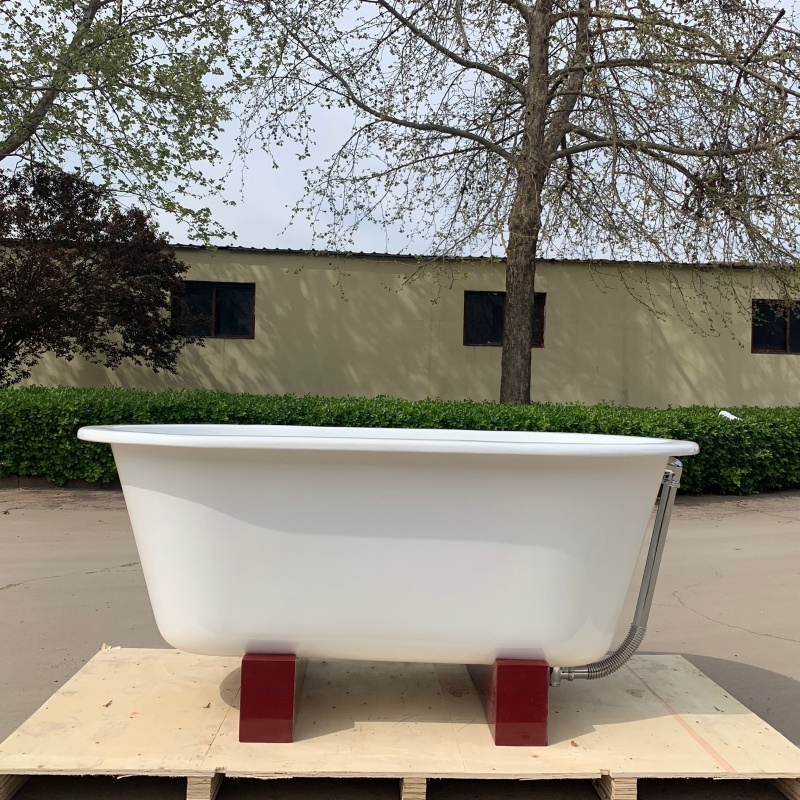 YSYG独立式双圆铸铁浴缸深泡美肤