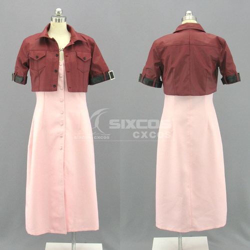 最终幻想-艾瑞丝COS服定做 Aerith Gainsborough Cosplay Costume