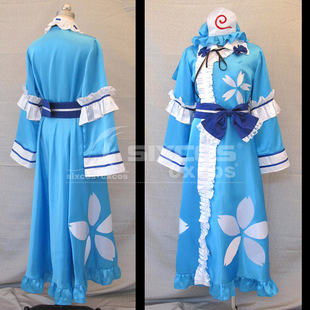 东方project 西行寺幽幽子 COS服定做 Saigyouji Yuyuko Cosplay