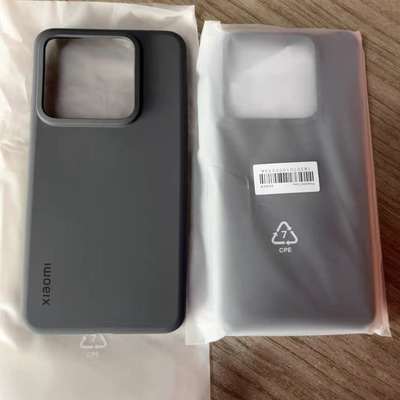 小米14拆机自带壳小米14pro原装黑灰色简约耐脏硅胶壳