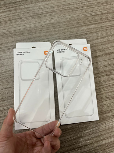 适用于小米15pro原装透明壳pc防摔保护壳原装透明壳