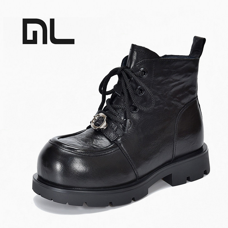 内增高马丁靴女英伦风短靴2025秋季新款羊皮复古百搭厚底大头单靴,女鞋,马丁靴,淘宝优惠券,粉丝福利购,淘宝优惠卷