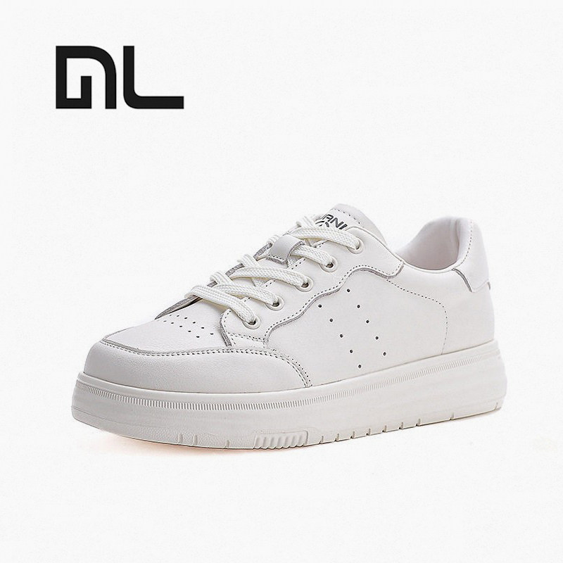 2026春秋新款头层牛皮小白鞋女鞋子舒适透气百搭厚底增高休闲板鞋,女鞋,时尚休闲鞋,淘宝优惠券,粉丝福利购,淘宝优惠卷