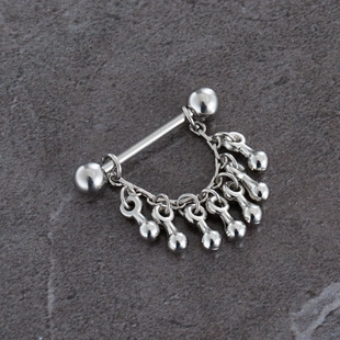 川月钛钢乳链耳链乳钉铃铛链条乳环阴环性感饰品pa刺环穿刺饰品