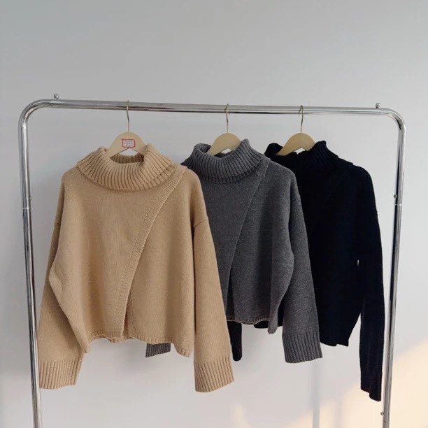 仓4-2 高领开叉设计高端韩系针织毛衣,女装/女士精品,毛针织衫,淘宝优惠券,粉丝福利购,淘宝优惠卷