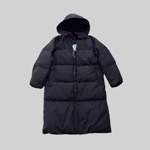 戴帽子长款韩剩余订单鹅绒长款羽绒服（无毛领版）