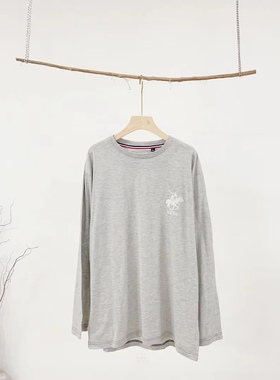 Z-5 男女款灰色刺绣小马标基础打底