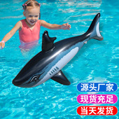 跨境现货充气鲨鱼 PVC水上玩具大鲨鱼公仔儿童泳池玩具充气海洋