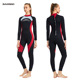 3MM深浮潜水服 保暖游泳衣 户外防寒防水母防晒冲浪冬泳连体长袖