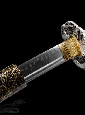 未开刃刀剑加长T10烧刃太刀手工锻打宝剑防身冷兵器指挥刀未开刃