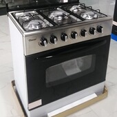 跨境5五头灶具气燃烧器机带烤箱直立式 连体集成灶出口跨欧规英规