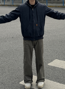 SSLstudio美式复古工装裤Cleanfit小众设计感牛仔裤潮美拉德裤子