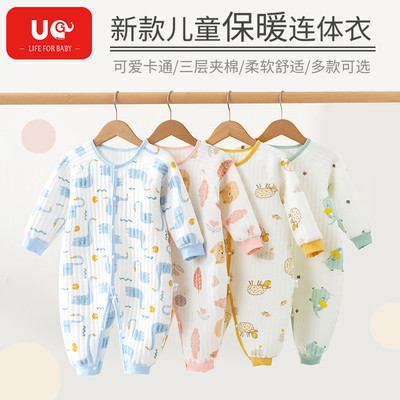 夹棉连体衣有吉小贝婴儿冬季