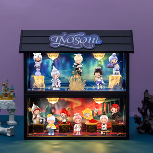 适用POPMART泡泡玛特inosoul遗忘之地系列手办盲盒收纳场景展示盒