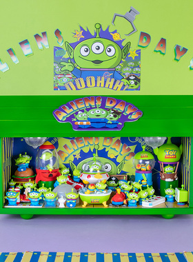 POPMART泡泡玛特Pixar三眼仔Days系列盲盒收纳展示场景盒手办礼物