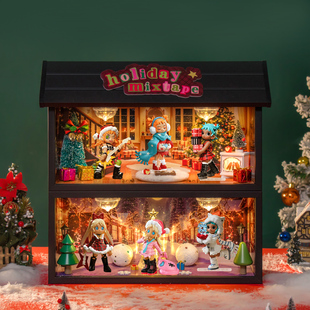 适用泡泡玛特Lil Peach Riot小小叛桃假日组曲系列手办盲盒展示盒