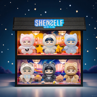适用泡泡玛特周深反深代词系列盲盒搪胶脸毛绒公仔收纳展示盒摆件