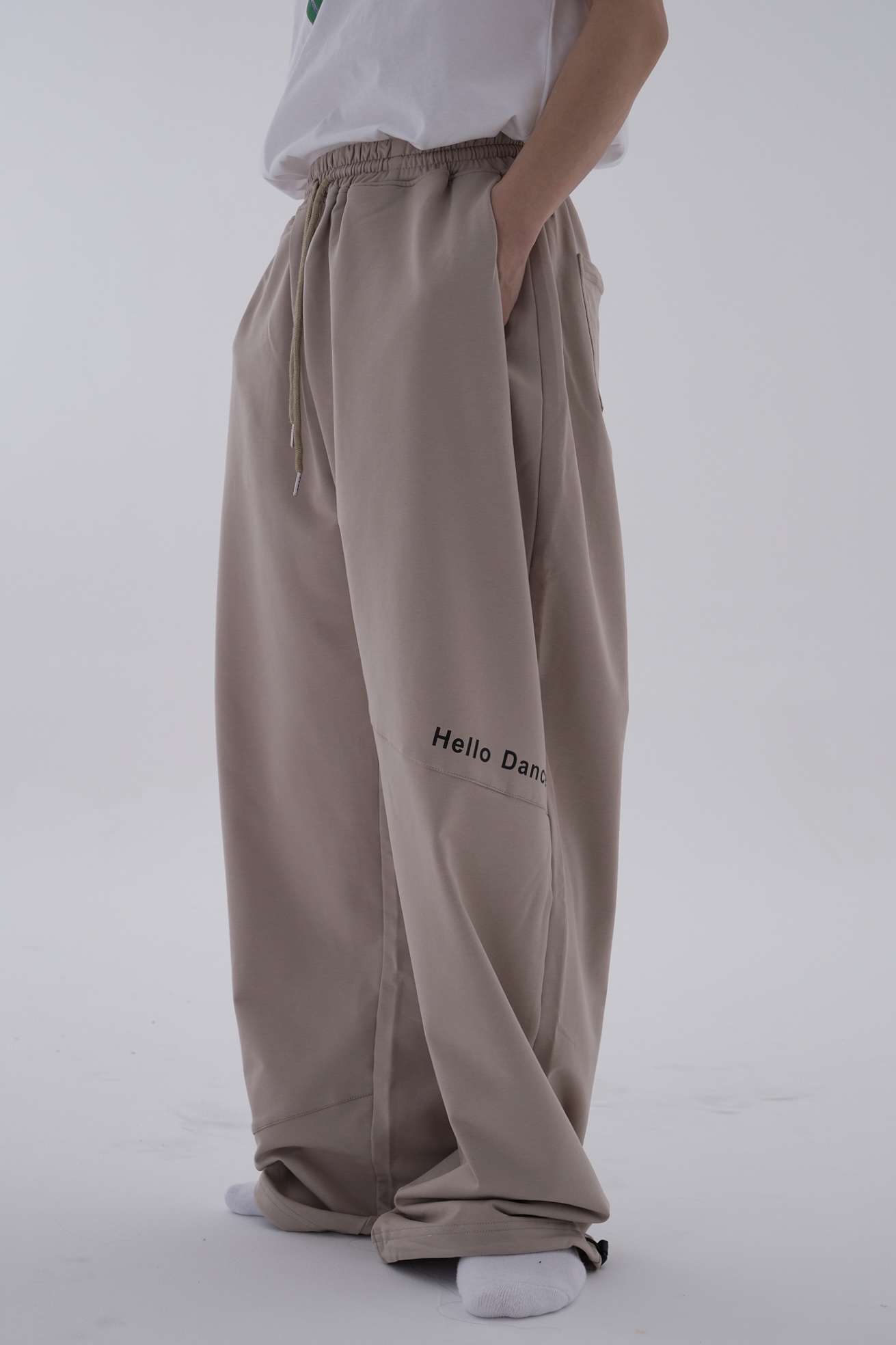 HELLODANCE吾街舞原创潮流宽松垂感刺绣小logo卫裤hiphop