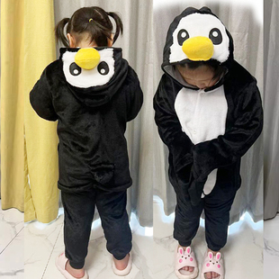 元旦小企鹅服装幼儿园宝宝可爱演出服环保走秀亲子装运动会动物服