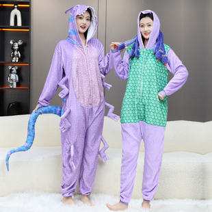 万圣节搞怪服装怪兽兰道尔衣服儿童西利亚cos服睡衣派对装扮成人5