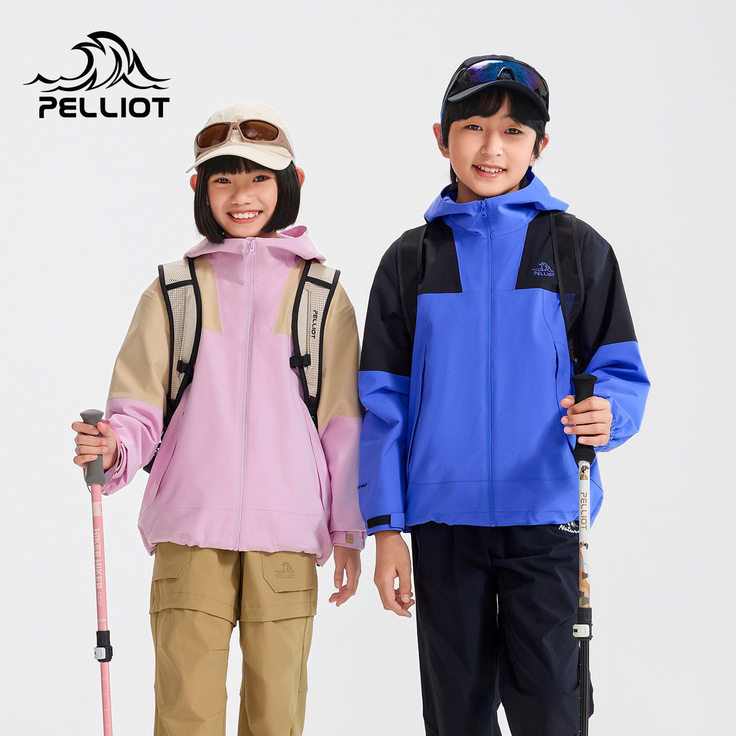 伯希和户外儿童冲锋衣2026年新款Teflon三防登山服耐磨运动外套