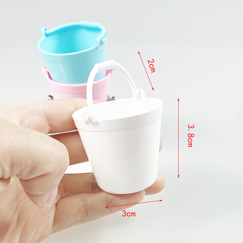 大号迷你塑料水桶模型家具摆件食玩场景配件