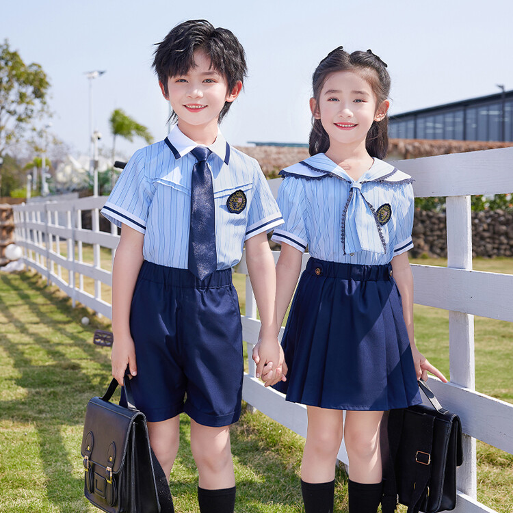 小学生校服夏装英伦风儿童班服六一演出表演毕业照服装幼儿园园服