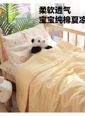 儿童夏凉被幼儿园专用被子全棉空调被夏凉被100纯棉宝宝被可水洗