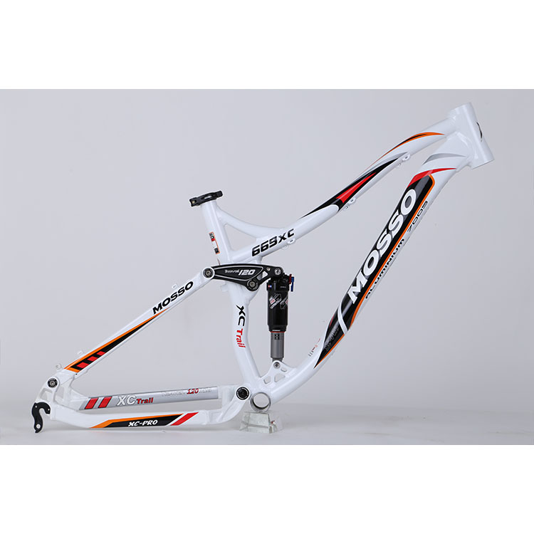 MOSSO669XC全避震山地车架26寸17.5寸快拆碟刹带ROCKSHOX后胆车架