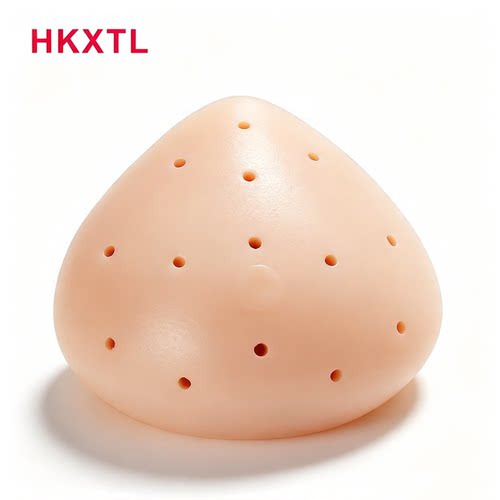 直通孔无膜假胸透气舒适全孔义乳