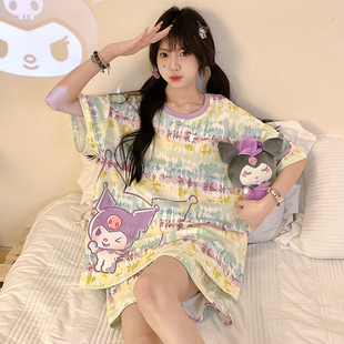 儿童睡衣女孩2025新款夏季纯棉短袖薄款夏天女童中大童网红初中生