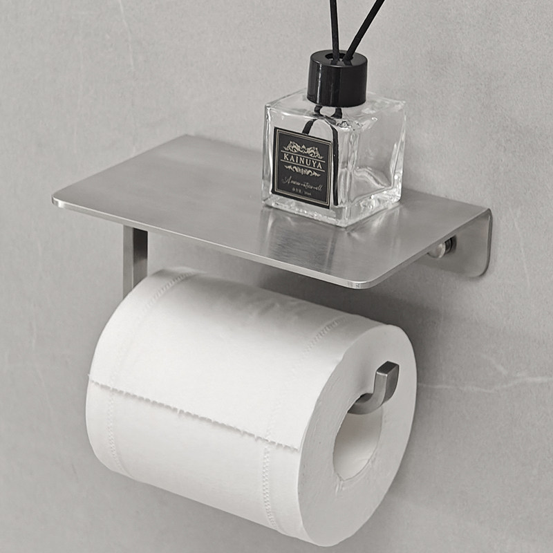 304不锈钢卷纸架厕所免打孔