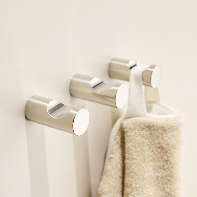 浴室毛巾挂钩免打孔304不锈钢